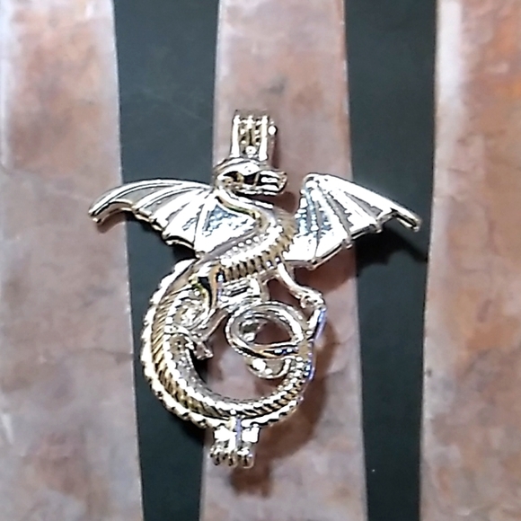 5 FOR $25  Silver Dragon Pendant NWT - Picture 2 of 2